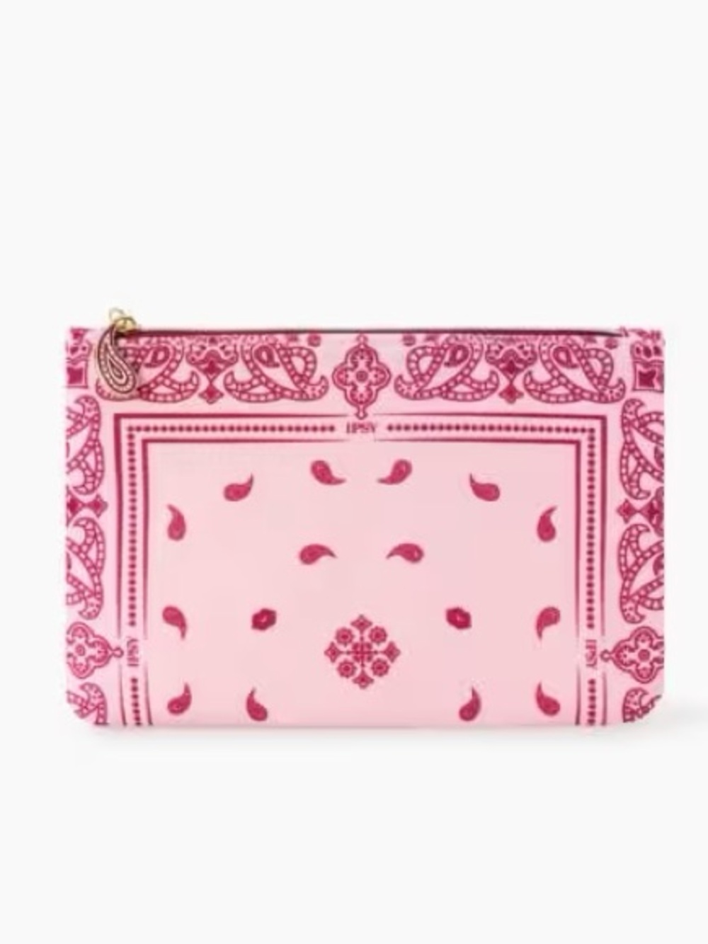 Pink Paisley Print Cosmetic Bag